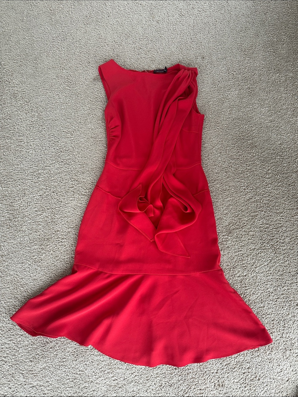 Sophie Theallet for The Limited Red size 2 Sleeveless Midi Dress Draped Ruffle